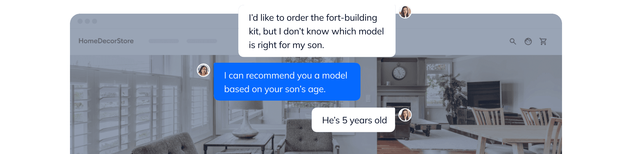 Remove purchase doubts with instant human help