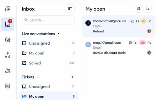 Manage every conversation from one simple dashboard