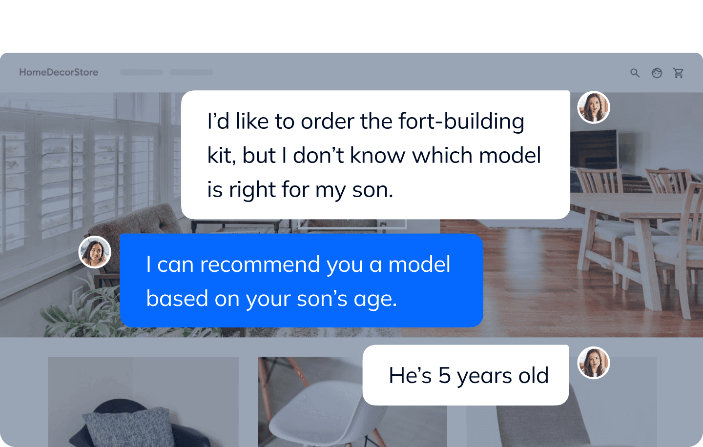 Remove purchase doubts with instant human help