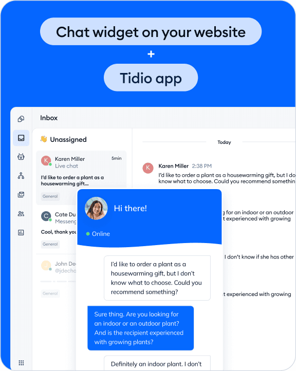 Tidio Live Chat App