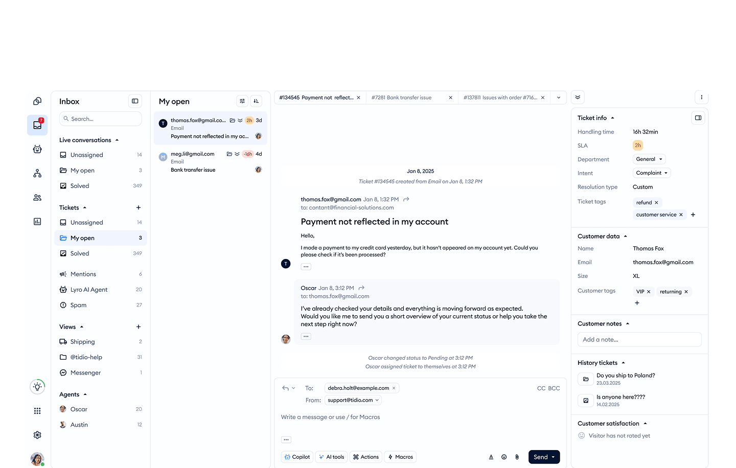 See all conversations in one place