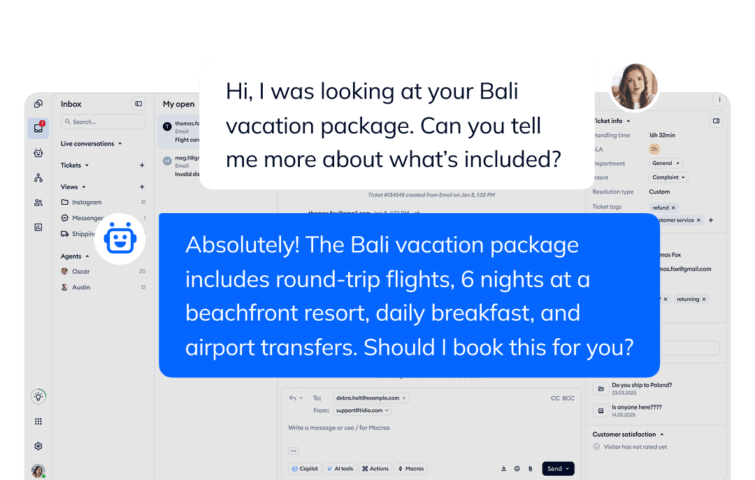 Answer FAQs instantly, 24/7 with personal touch