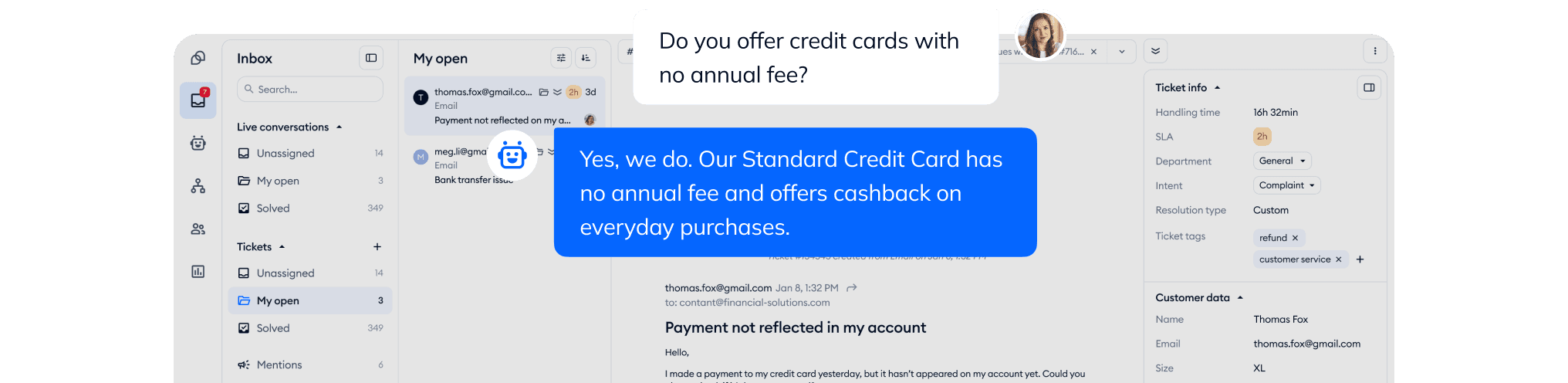 Automate routine inquiries safely