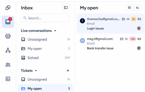 Resolve issues quickly with an intuitive helpdesk