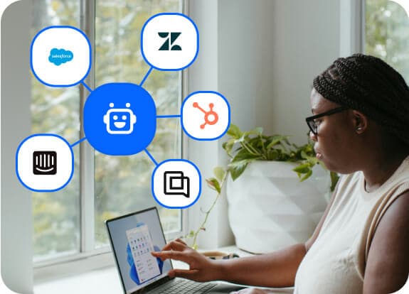 home office working with different channels