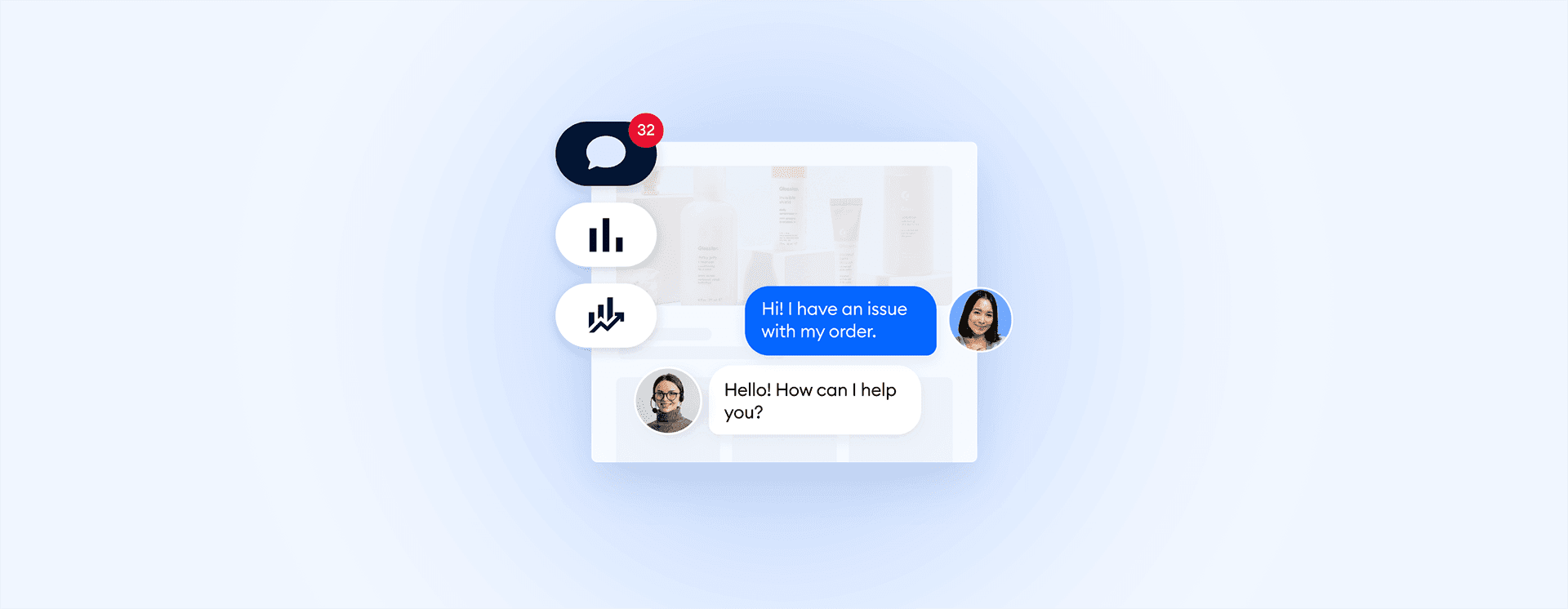 Live chat statistics cover