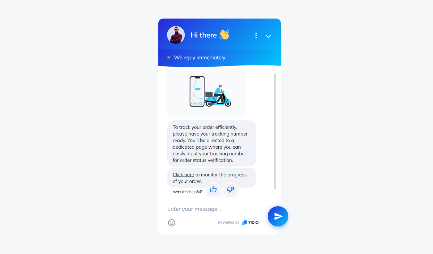  Customer support with enterprise chatbot example