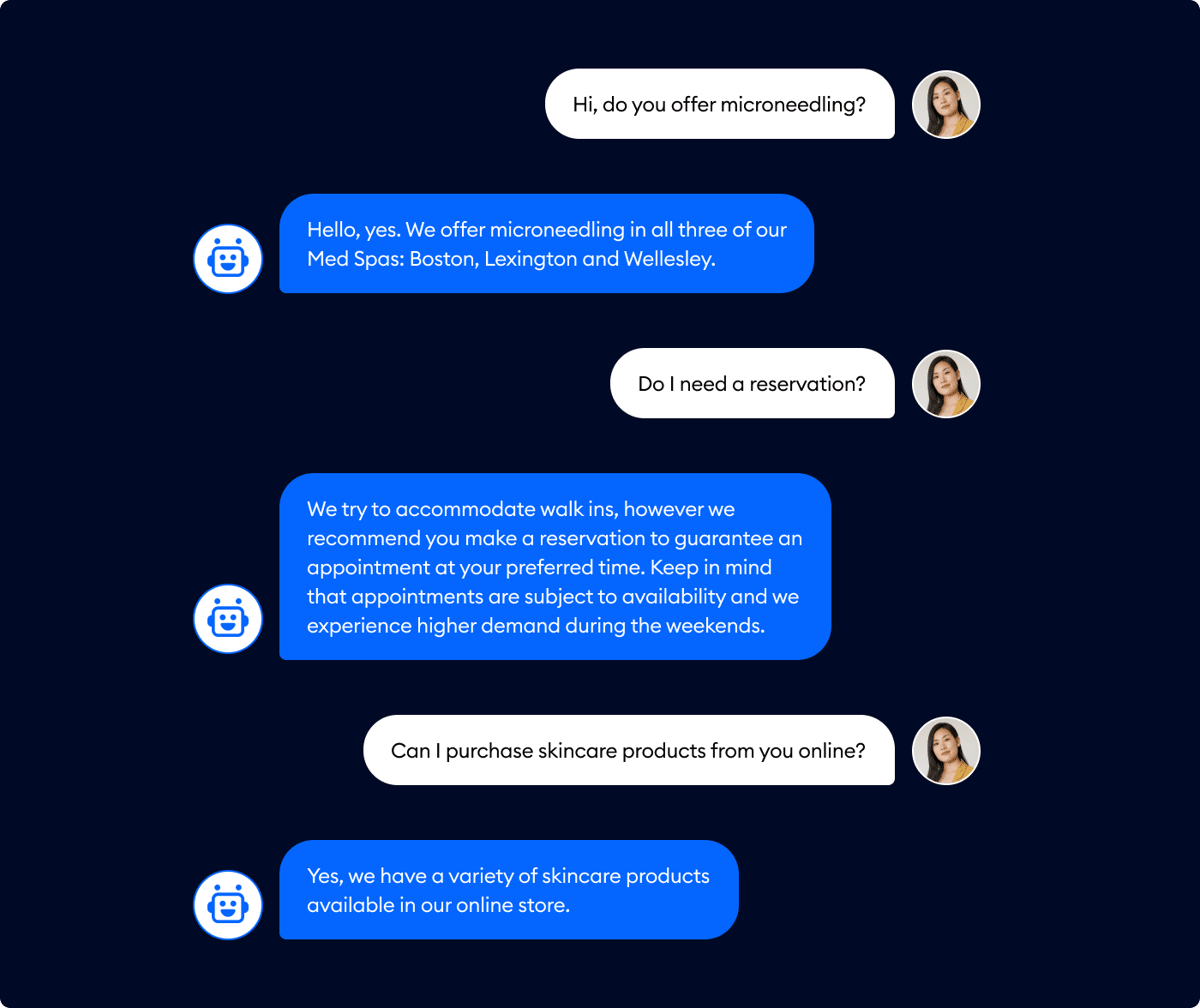 Use chatbot to resolve FAQs