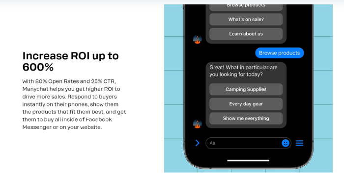 manychat abandonment platforms example