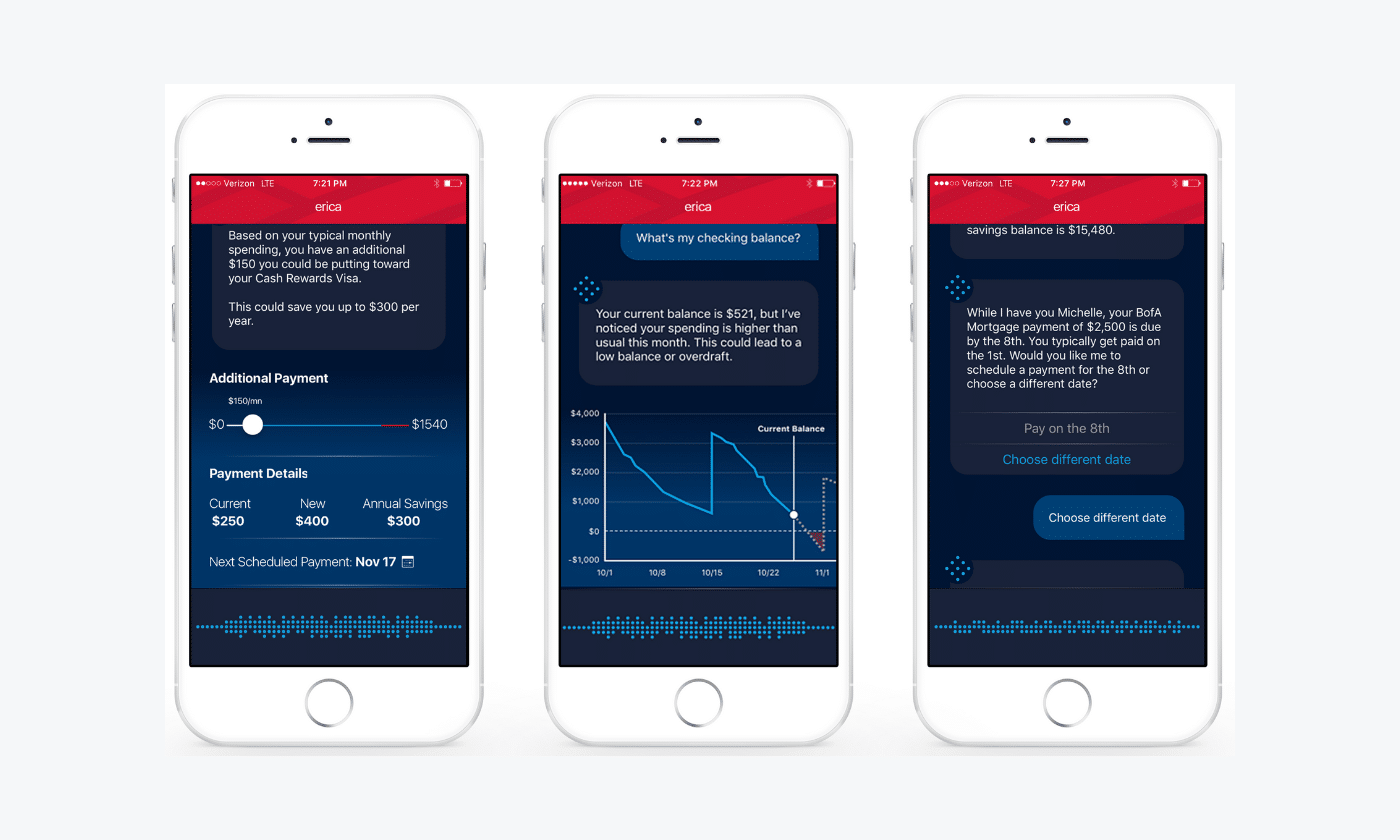 Bank of America's chatbot, Erica
