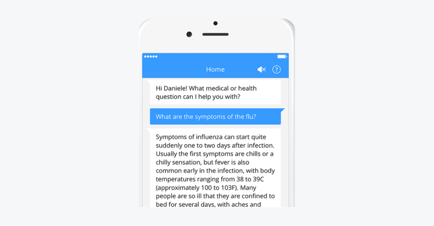 healthcare with enterprise chatbot example
