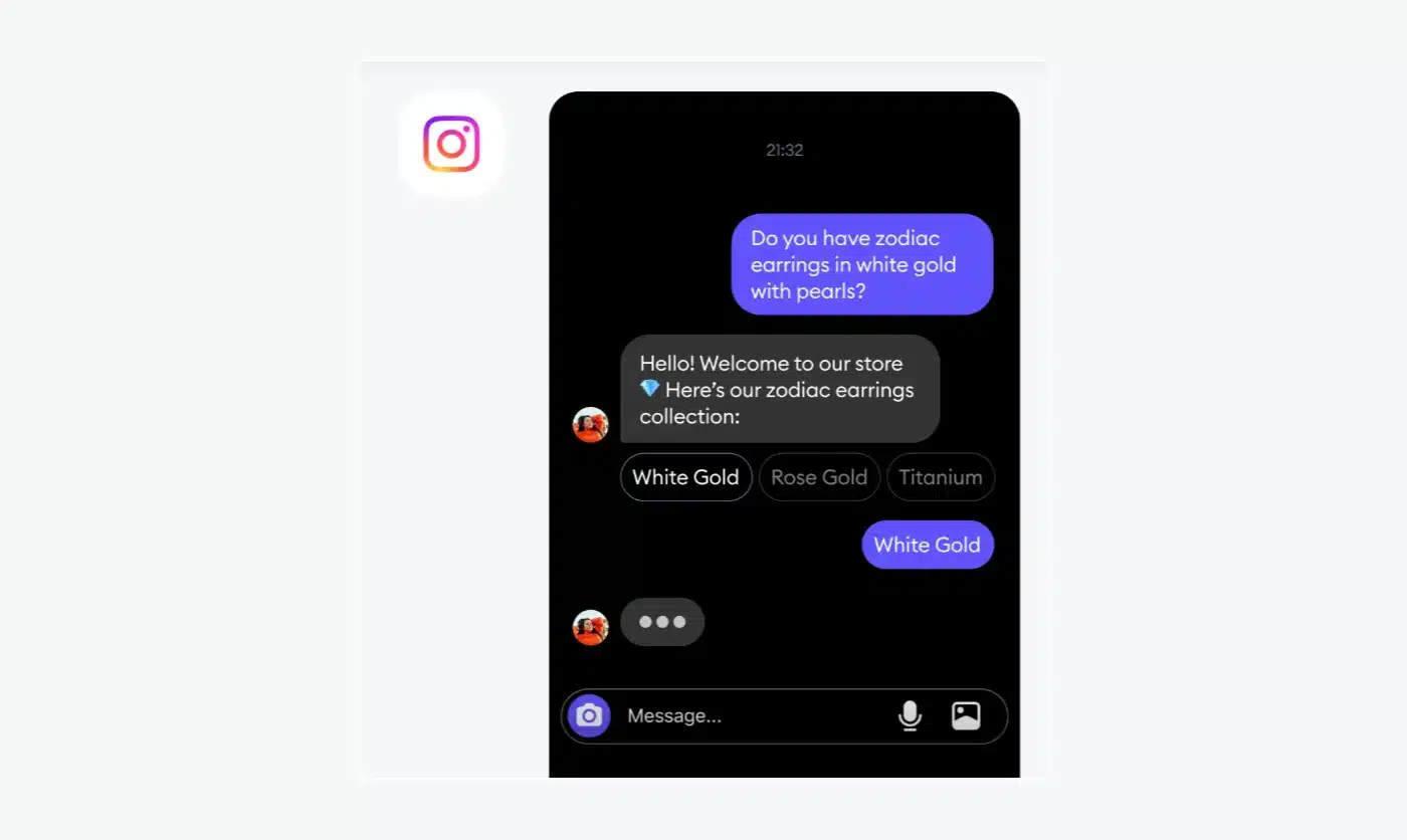 Tidio managing customer messages from Instagram.