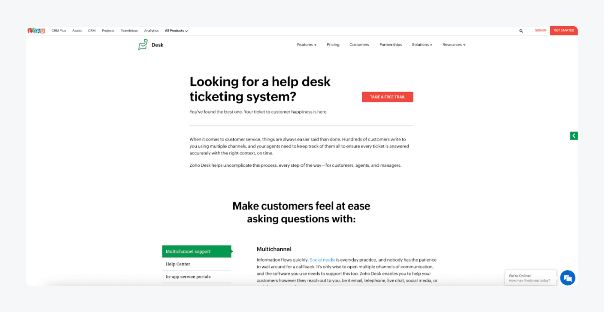 20 Best Help Desk Ticketing Systems Software 2024   6 Zohodesk Ticketing System 1200x621 