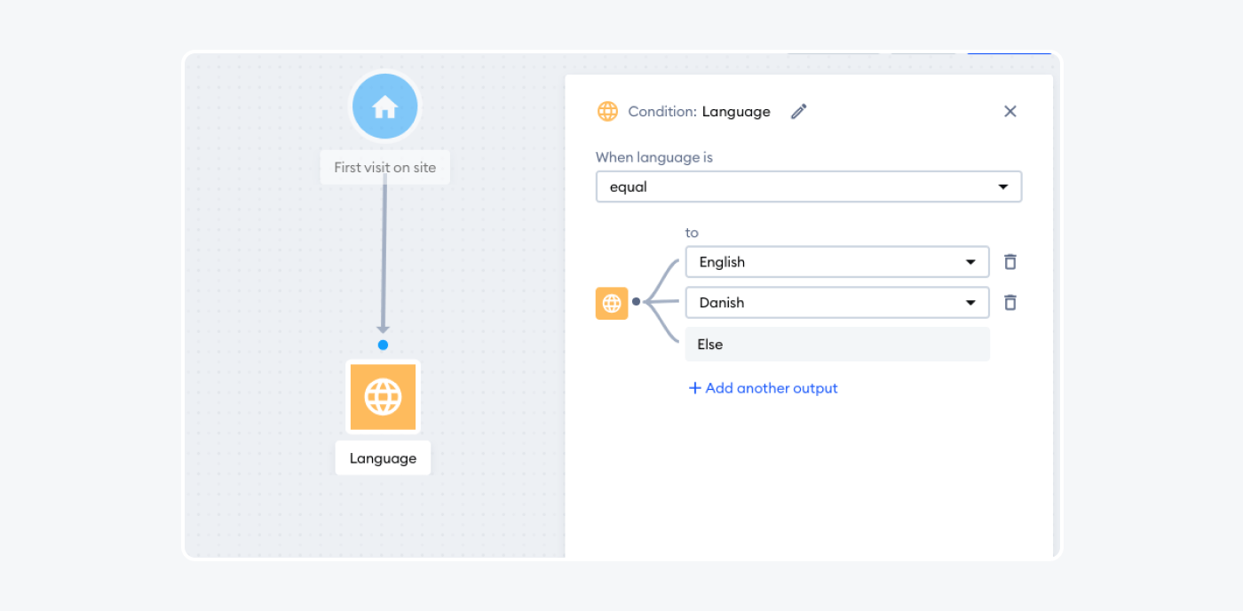 Setting up multilanguage chat flows step 1