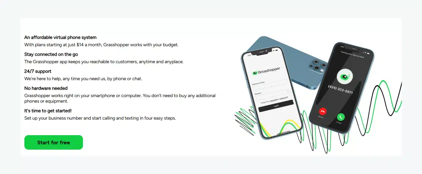 Crisp's landing page with a description of its centralized inbox and knowledge functionalities.