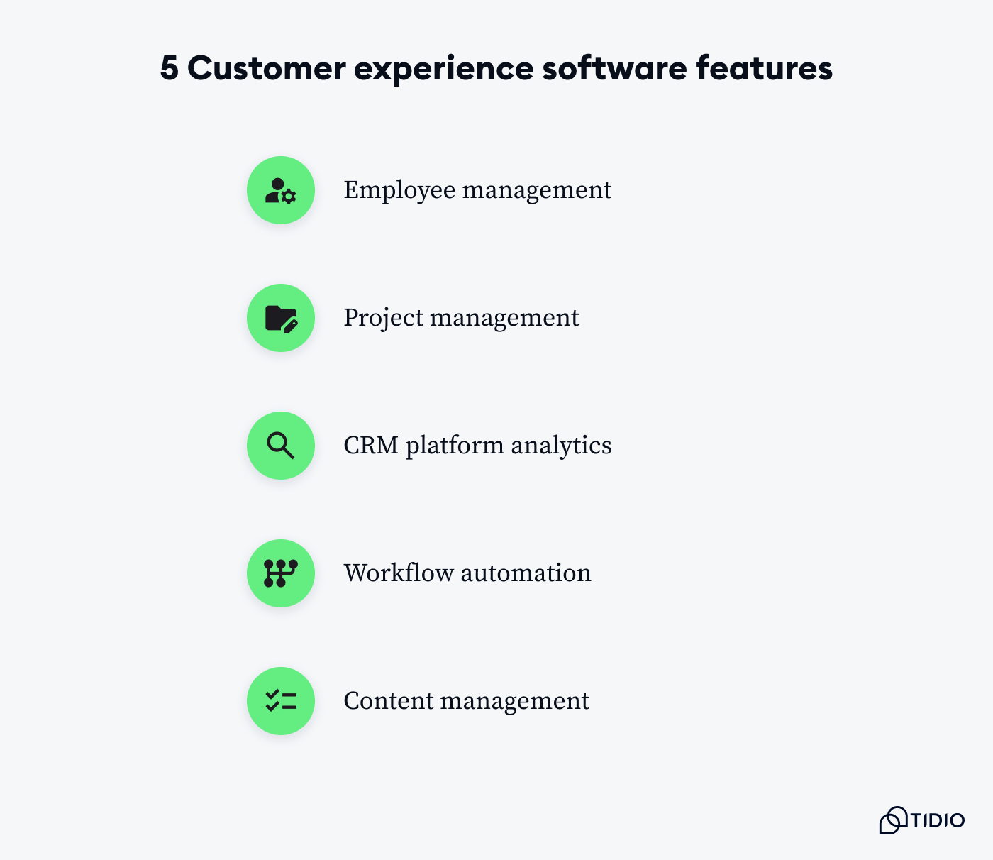 Customer experience software features