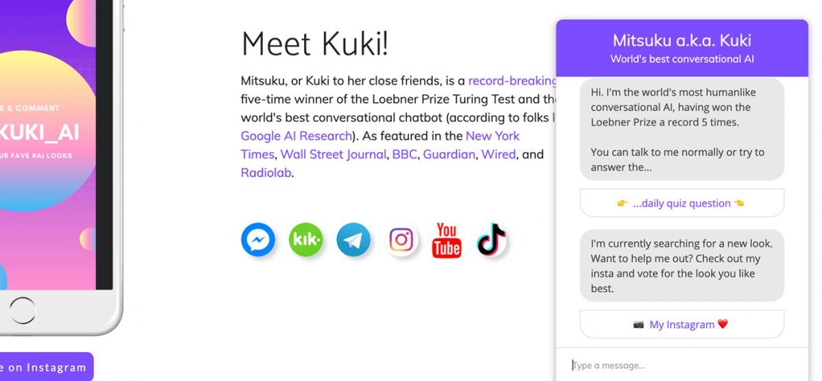 chatbot mitsuku online