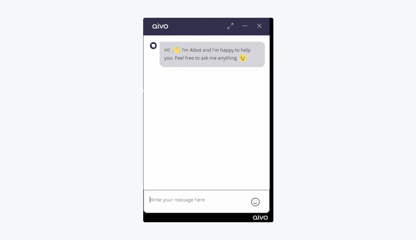 Aivo AI chatbot for sales