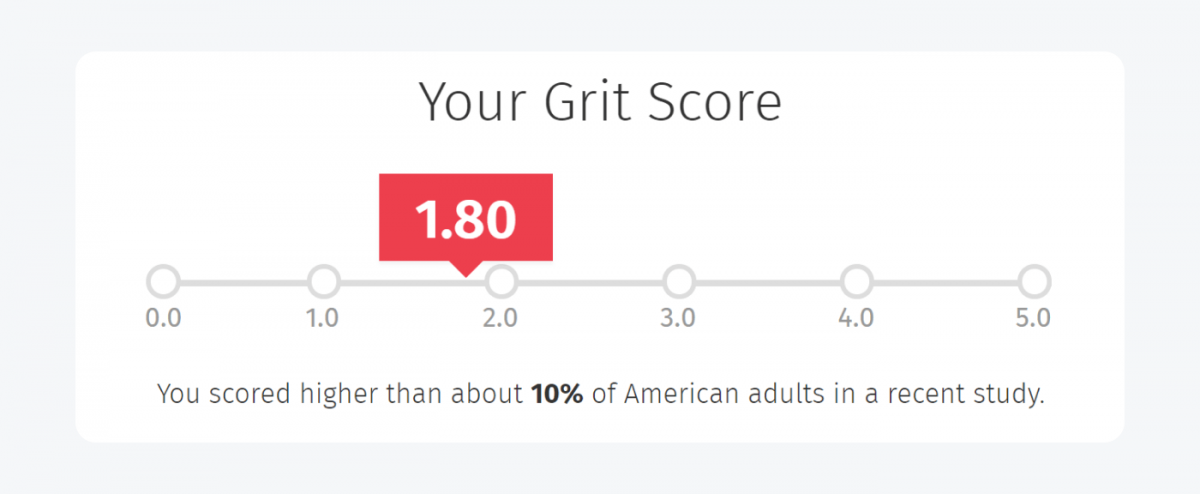 Grit score results example