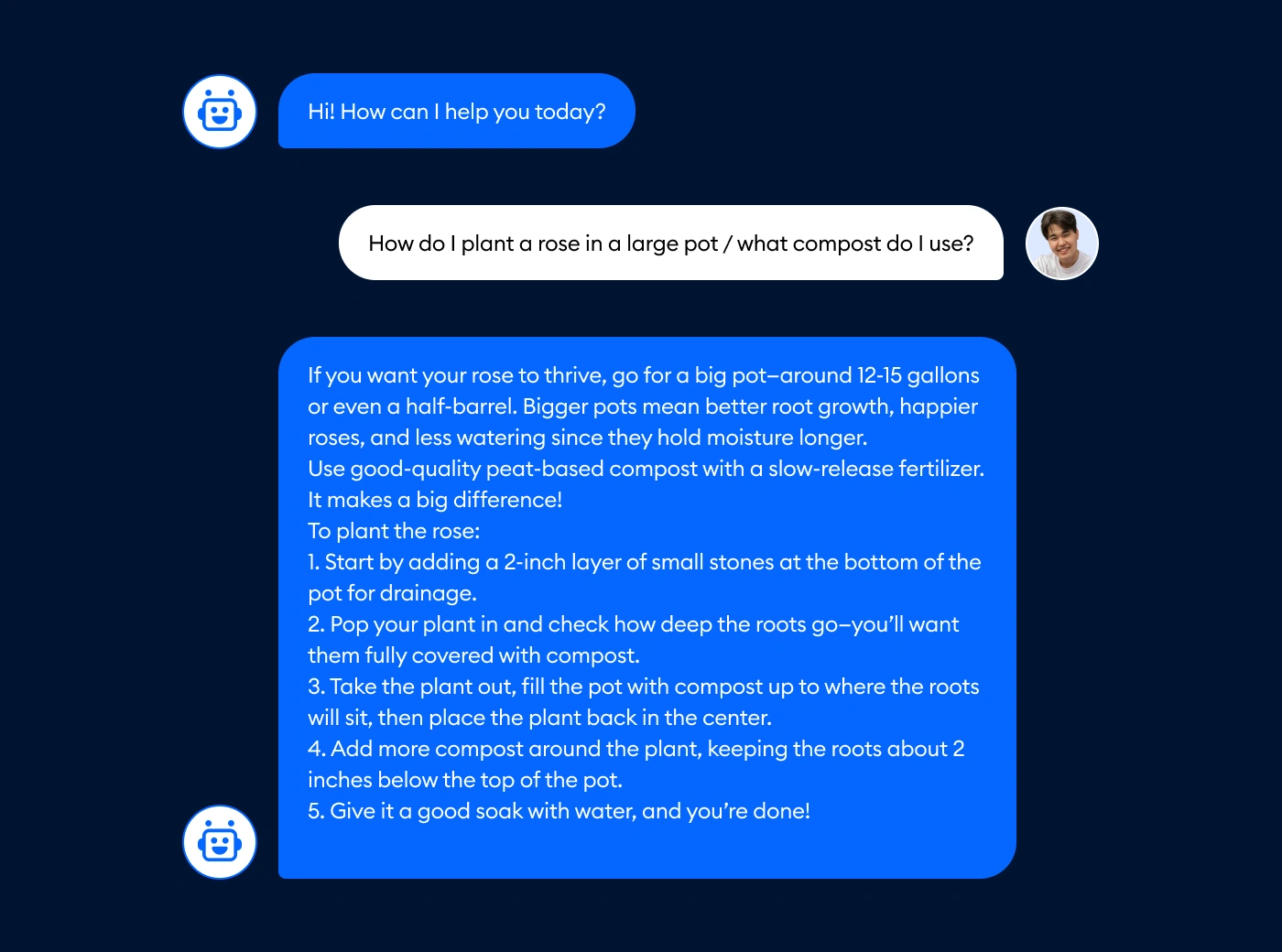 Lyro AI answers post-purchase plant care questions