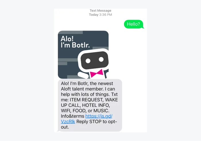 Illustration showing Marriott's customer support chatbot