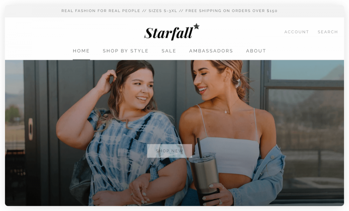Екранна снимка на началната страница на Starfall