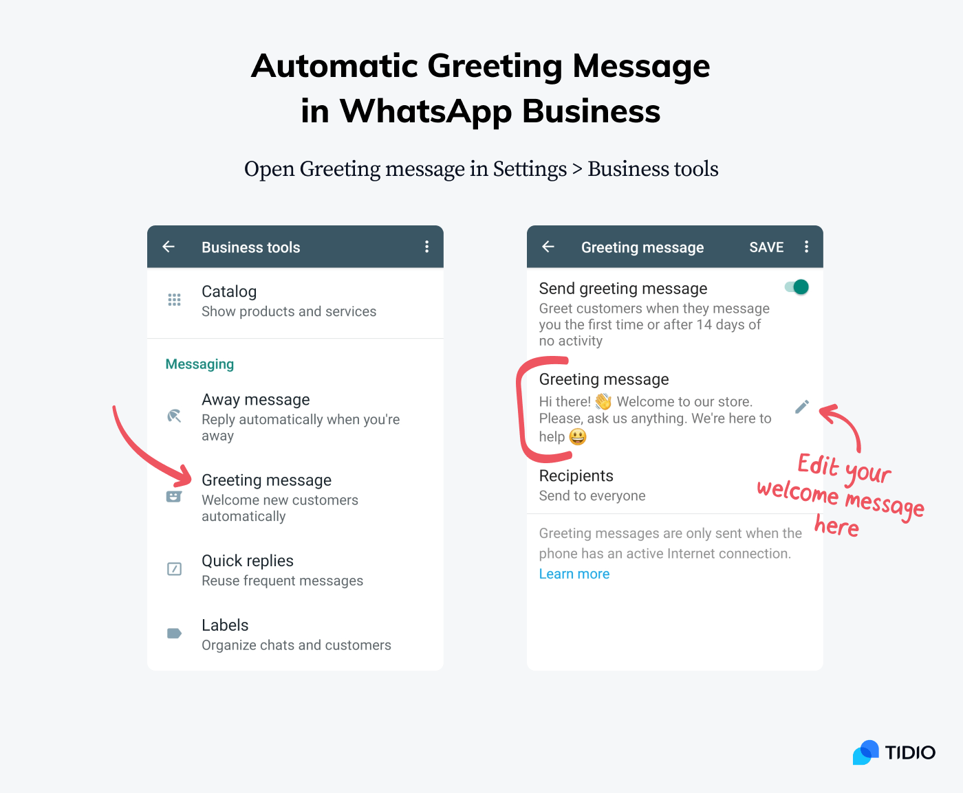 whatsapp open chat receive message same chat different